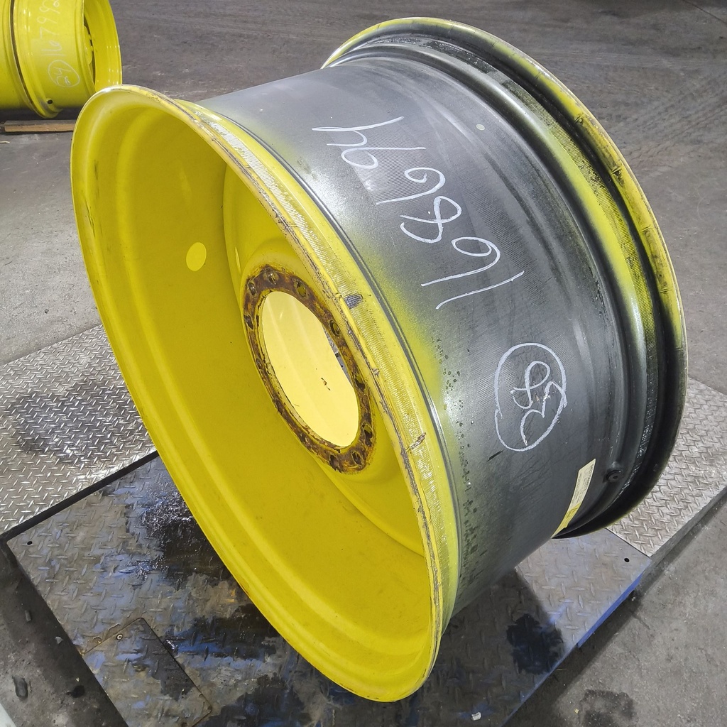 18"W x 38"D, John Deere Yellow 12-Hole Formed Plate Sprayer , -3.38" Offset