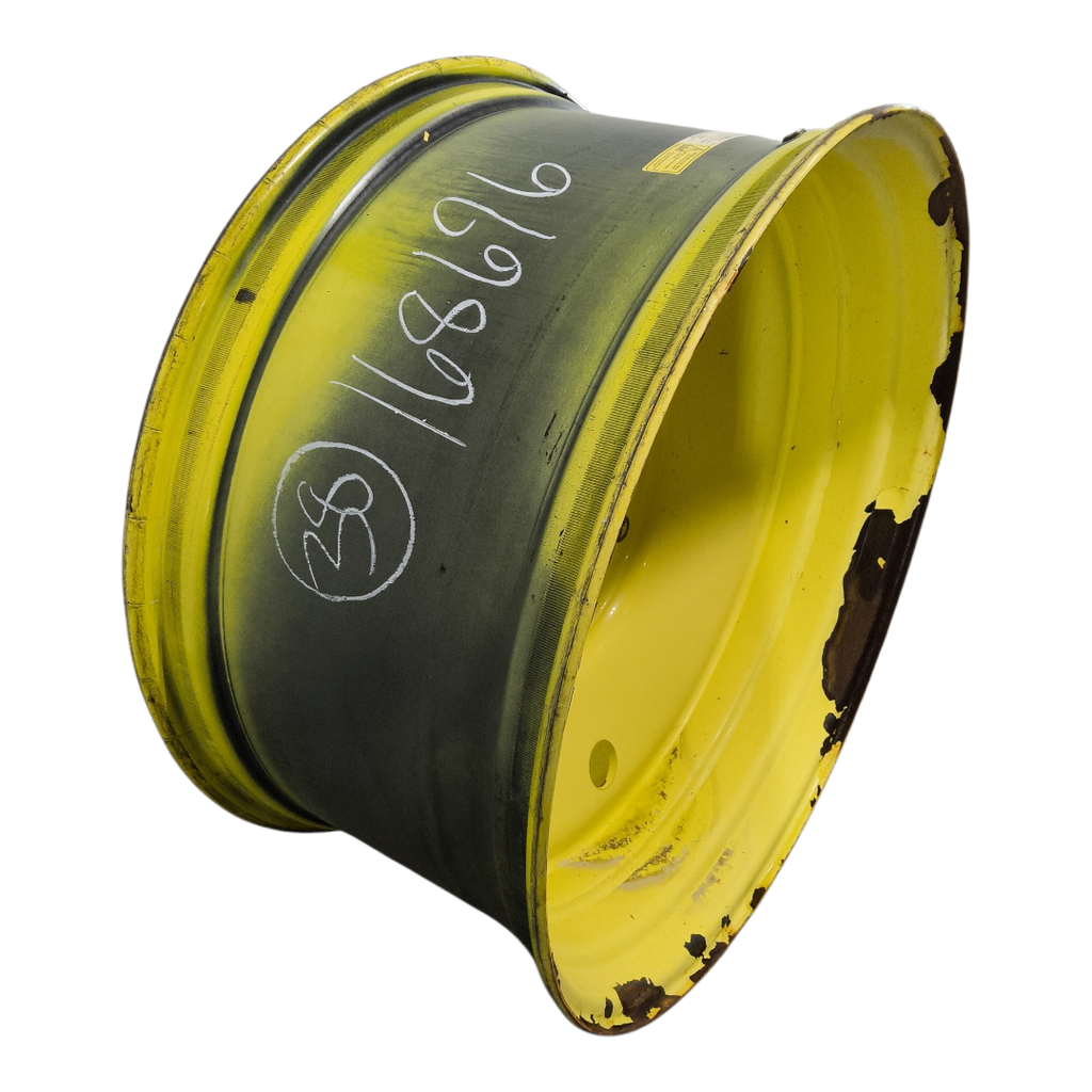 18"W x 38"D, John Deere Yellow 12-Hole Formed Plate Sprayer , -3.38" Offset