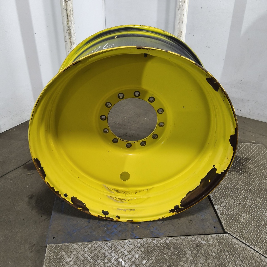 18"W x 38"D, John Deere Yellow 12-Hole Formed Plate Sprayer , -3.38" Offset