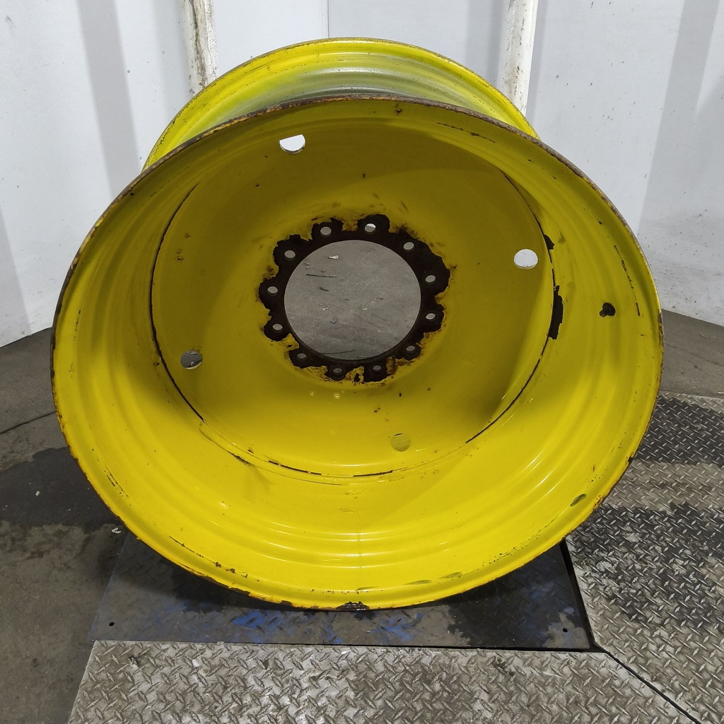 20"W x 38"D, John Deere Yellow 12-Hole Formed Plate Sprayer , -5.5" Offset