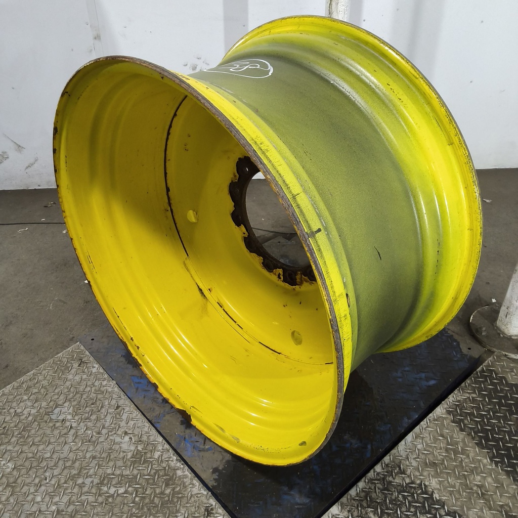 20"W x 38"D, John Deere Yellow 12-Hole Formed Plate Sprayer , -5.5" Offset