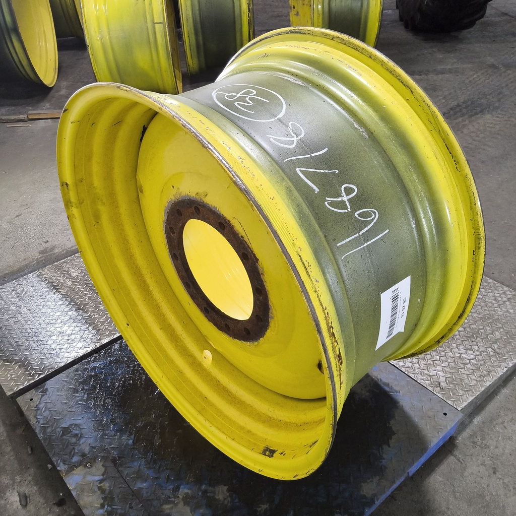 20"W x 38"D, John Deere Yellow 12-Hole Formed Plate Sprayer , -5.5" Offset