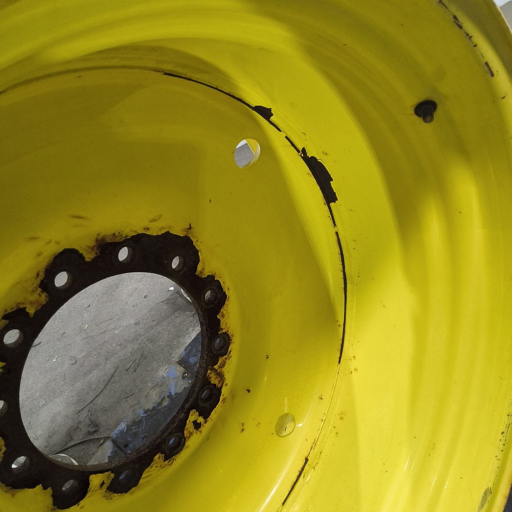 20"W x 38"D, John Deere Yellow 12-Hole Formed Plate Sprayer , -5.5" Offset