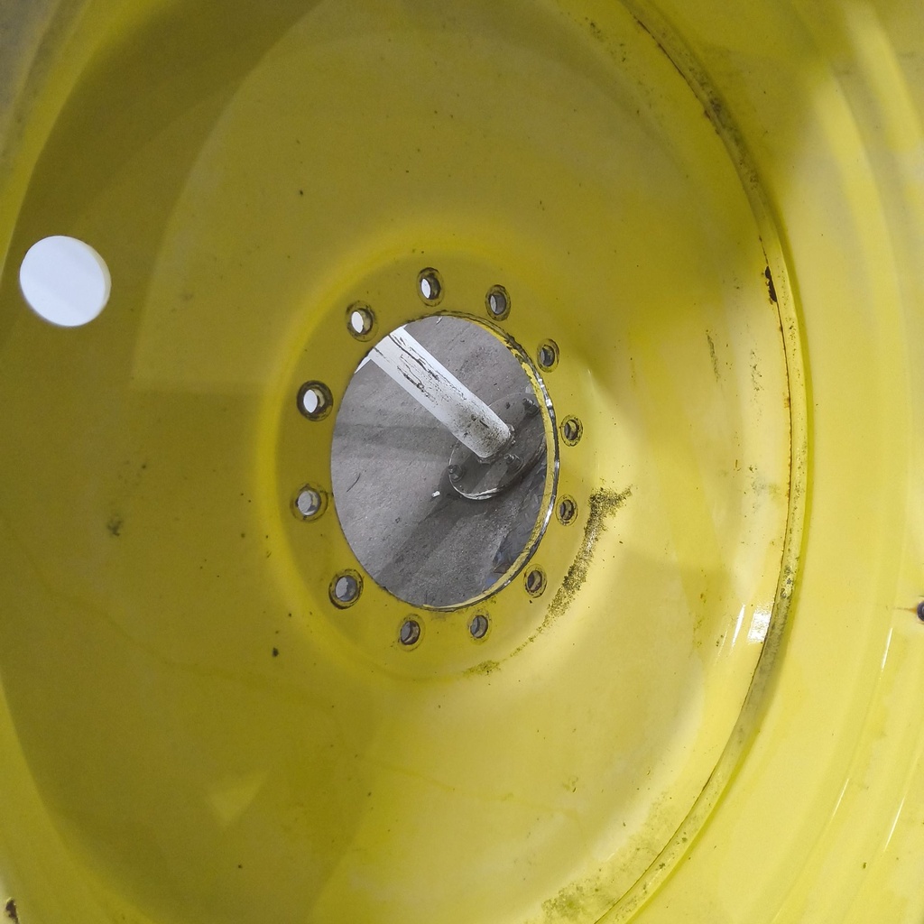 20"W x 42"D, John Deere Yellow 12-Hole Formed Plate Sprayer , -4" Offset