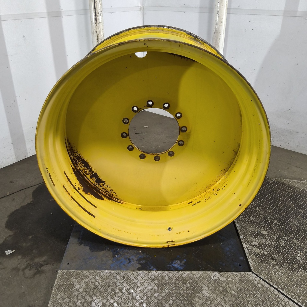 20"W x 42"D, John Deere Yellow 12-Hole Formed Plate Sprayer , -4.19" Offset