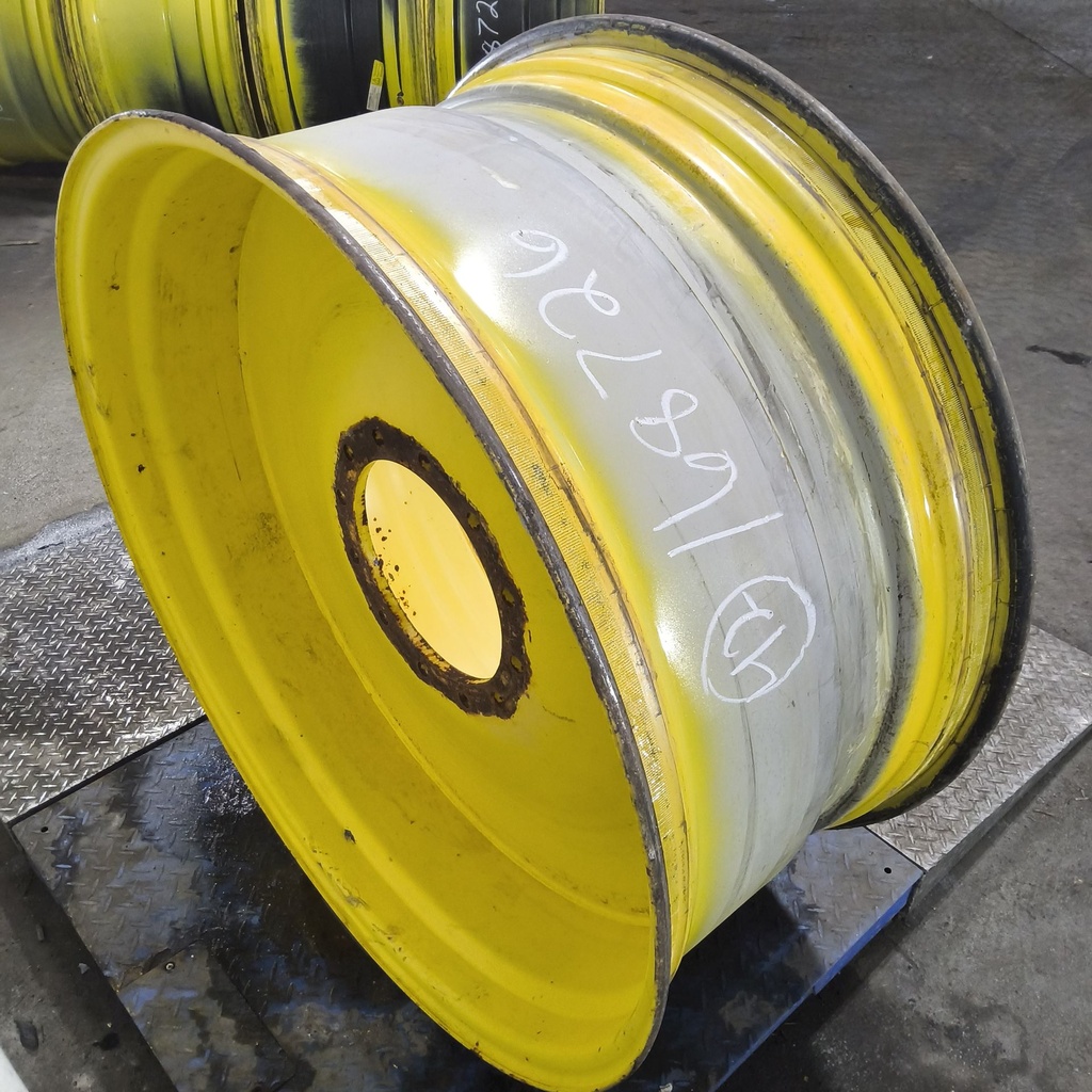 20"W x 42"D, John Deere Yellow 12-Hole Formed Plate Sprayer , -4.19" Offset