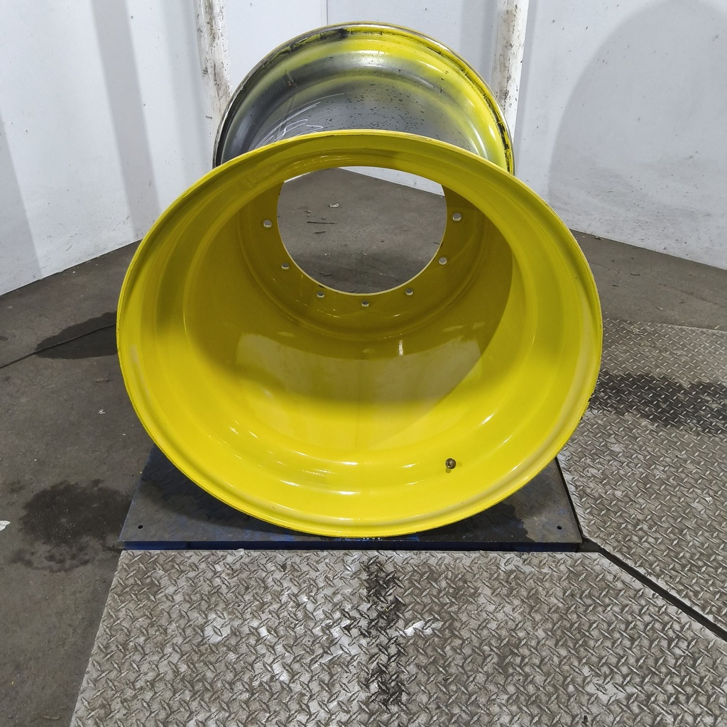 36"W x 32"D, John Deere Yellow 12-Hole Formed Plate , -9.62" Offset