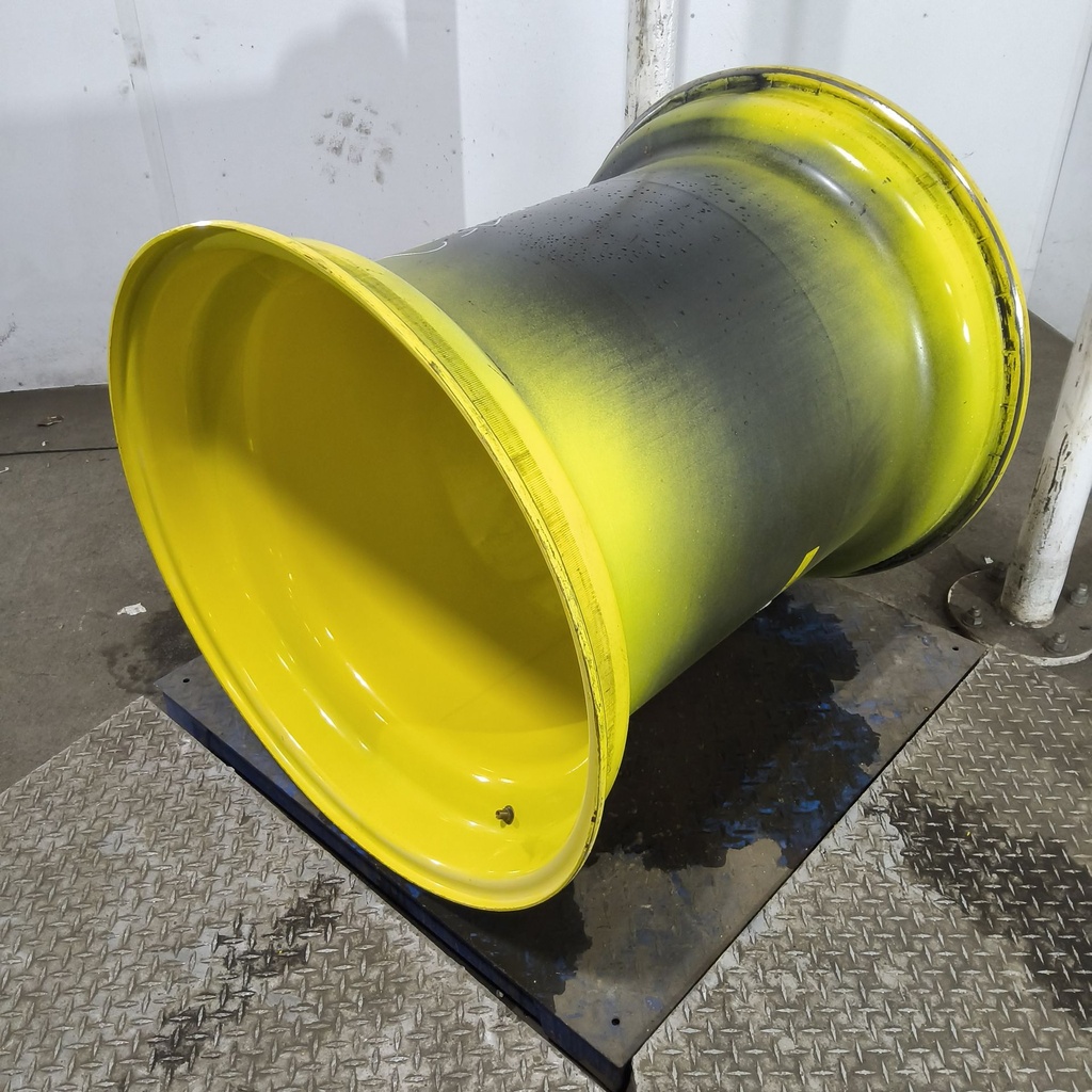 36"W x 32"D, John Deere Yellow 12-Hole Formed Plate , -9.62" Offset