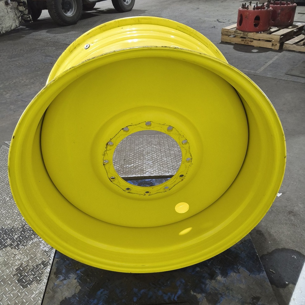 20"W x 38"D, John Deere Yellow 12-Hole Formed Plate Sprayer , -4.5" Offset