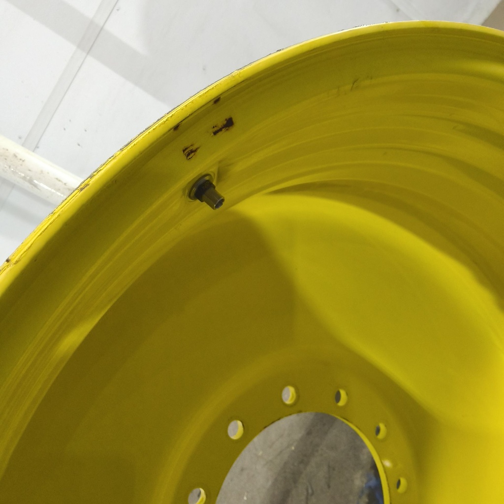 20"W x 38"D, John Deere Yellow 12-Hole Formed Plate Sprayer , -4.5" Offset