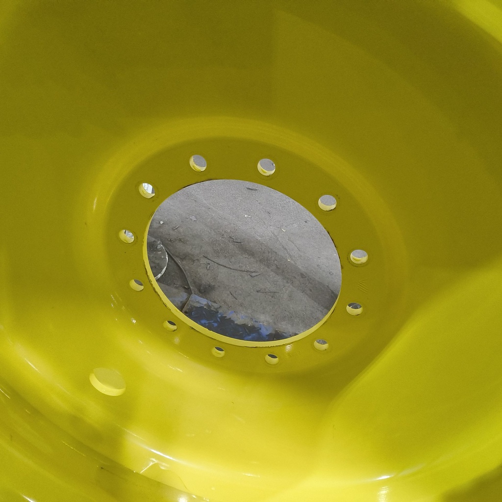 20"W x 38"D, John Deere Yellow 12-Hole Formed Plate Sprayer , -4.5" Offset