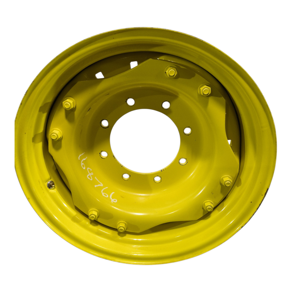 8-Hole Waffle Disc (Groups of 2 Bolts) Center for 24" Rim, John Deere Yellow