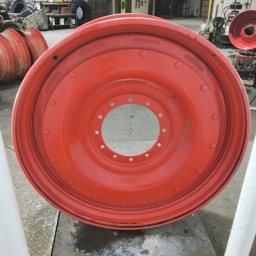 15"W x 50"D, Fendt/Agco Red 16-Hole Stub Disc , 3.25" Offset
