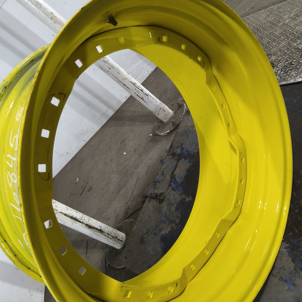 15"W x 34"D, John Deere Yellow 12-Hole Waffle Wheel (Groups of 3 bolts)