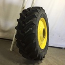 620/70R42 Goodyear Farm DT812 Optitrac R-1W on John Deere Yellow 10-Hole Formed Plate W/Weight Holes 75%