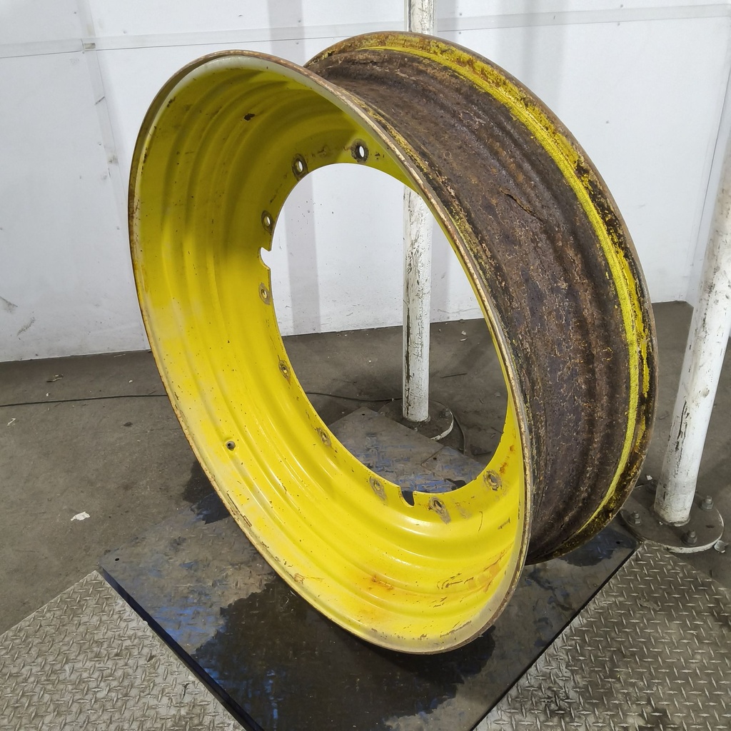 13"W x 46"D, John Deere Yellow 12-Hole Stub Disc , -3.13" Offset