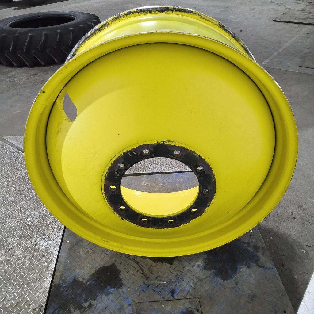 16"W x 38"D, John Deere Yellow 10-Hole Dolly Dual , -13.38" Offset