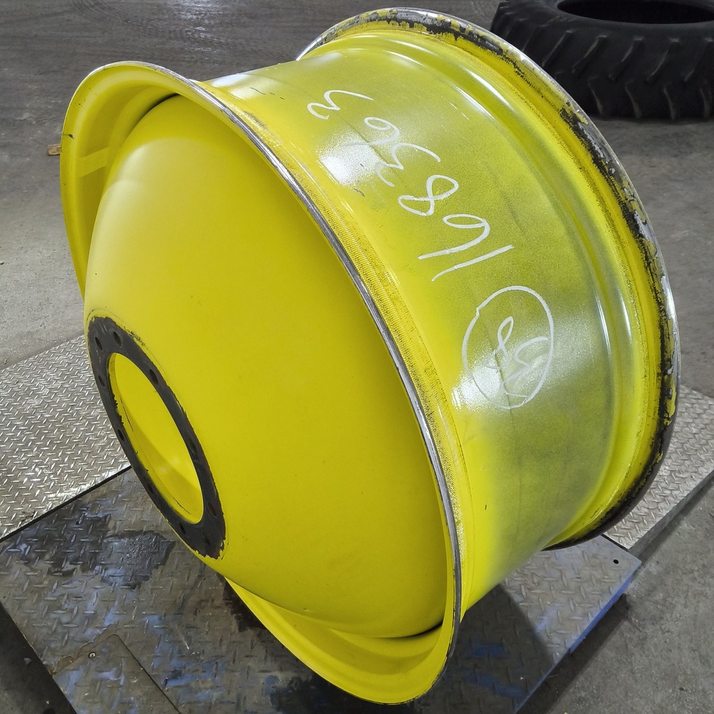 16"W x 38"D, John Deere Yellow 10-Hole Dolly Dual , -13.38" Offset