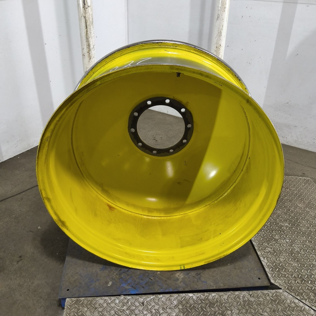 16"W x 38"D, John Deere Yellow 10-Hole Dolly Dual , -15" Offset