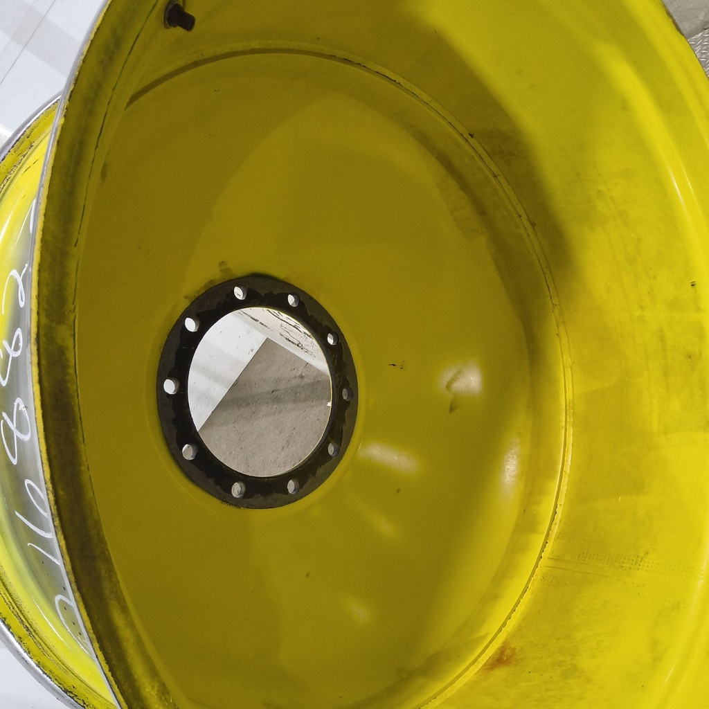 16"W x 38"D, John Deere Yellow 10-Hole Dolly Dual , -15" Offset