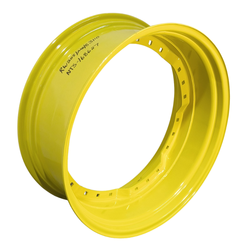 13"W x 34"D, John Deere Yellow 12-Hole Waffle Wheel (Groups of 3 bolts)