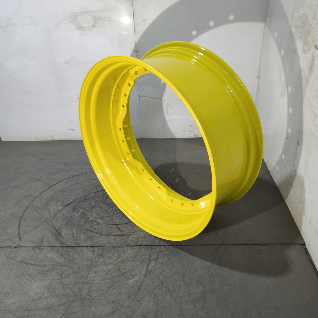 13"W x 34"D, John Deere Yellow 12-Hole Waffle Wheel (Groups of 3 bolts)