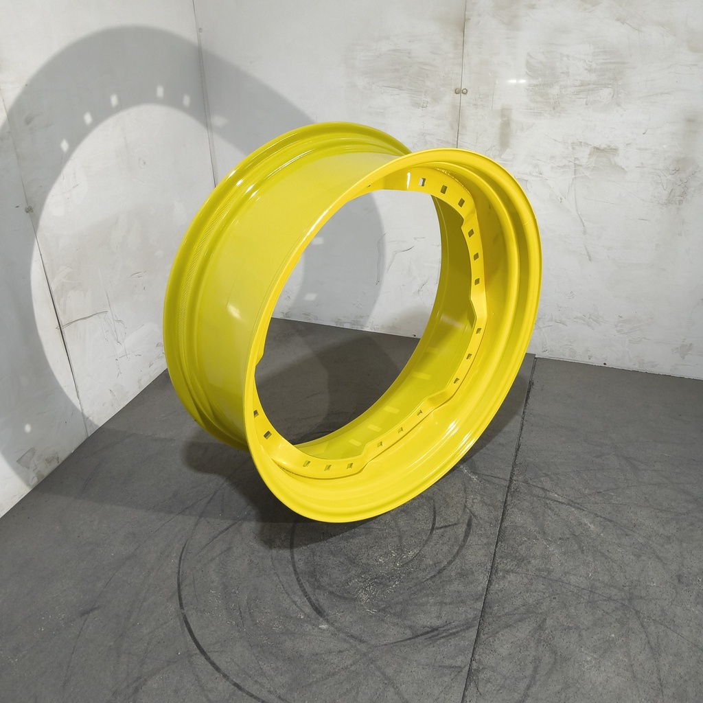 13"W x 34"D, John Deere Yellow 12-Hole Waffle Wheel (Groups of 3 bolts)