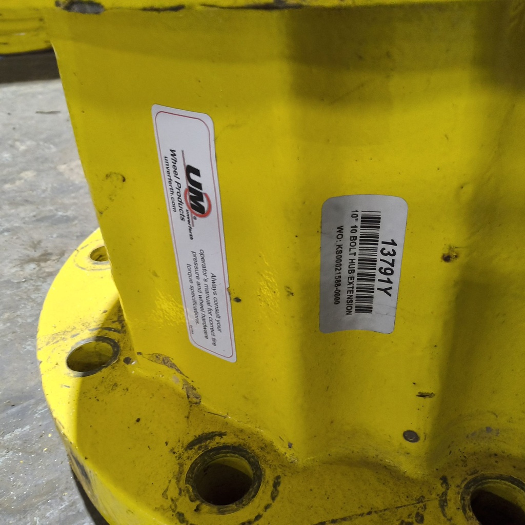10-Hole 10"L Hub Extension, John Deere Yellow