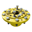 10-Hole Wedg-Lok Style, 3.94" (100mm) axle, John Deere Yellow