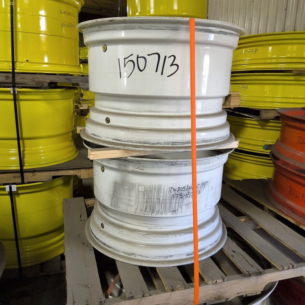 18"W x 28"D, Ford / New Holland White 10-Hole Formed Plate , -0.62" Offset