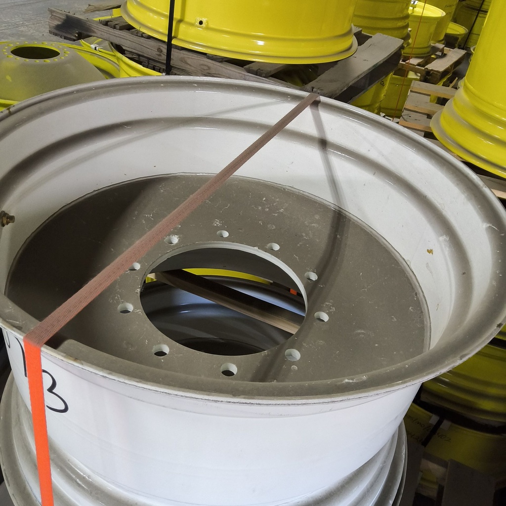 18"W x 28"D, Ford / New Holland White 10-Hole Formed Plate , -0.62" Offset