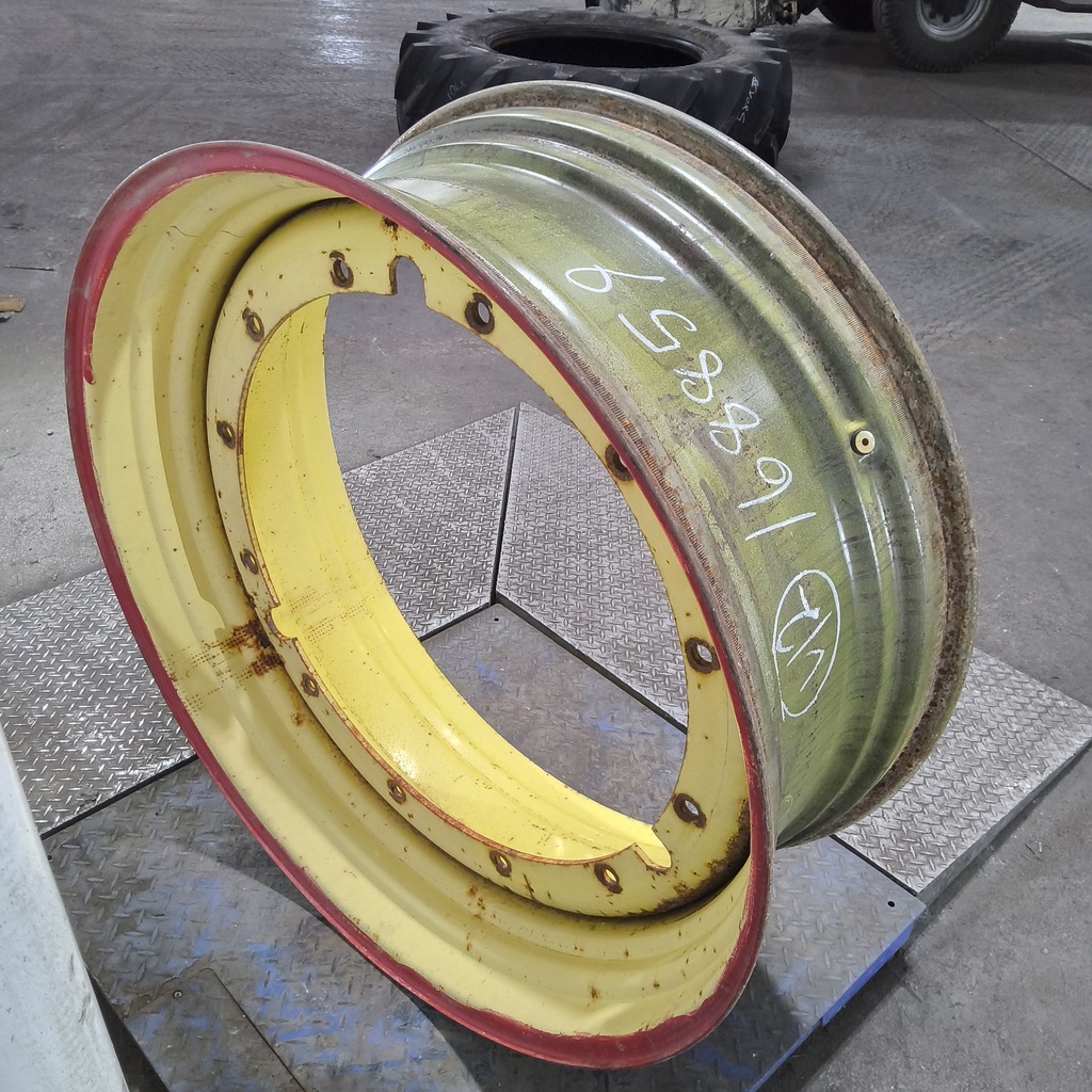16"W x 42"D, John Deere Yellow 12-Hole Stub Disc , -3.12" Offset