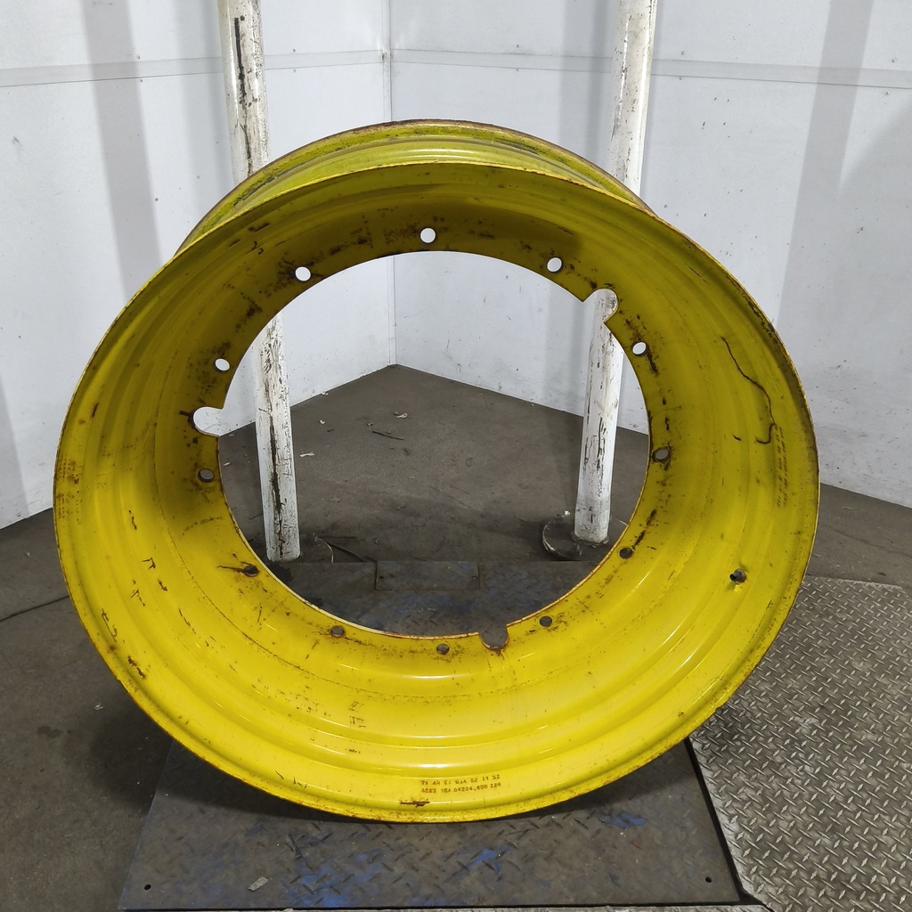 16"W x 42"D, John Deere Yellow 12-Hole Stub Disc , -3.25" Offset