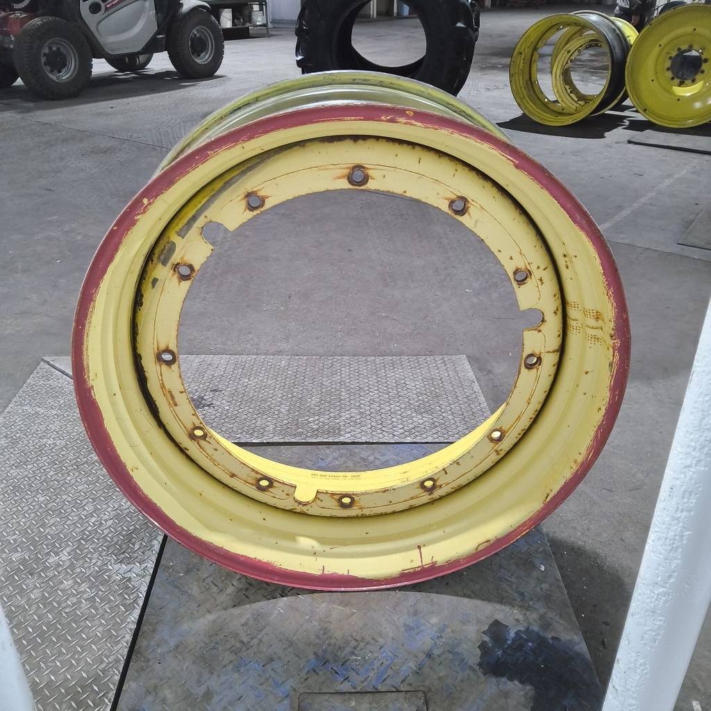 16"W x 42"D, John Deere Yellow 12-Hole Stub Disc , -3.25" Offset