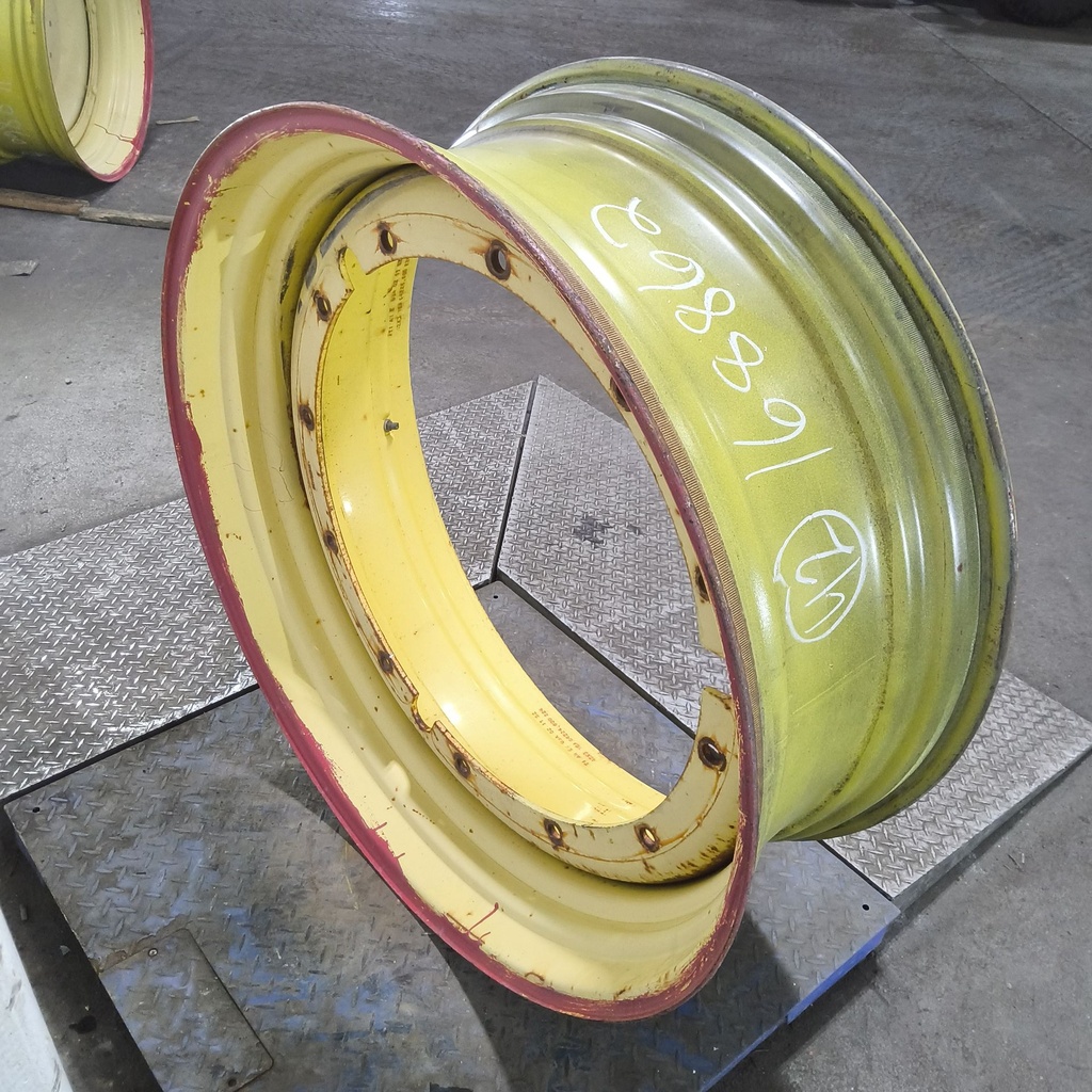 16"W x 42"D, John Deere Yellow 12-Hole Stub Disc , -3.25" Offset