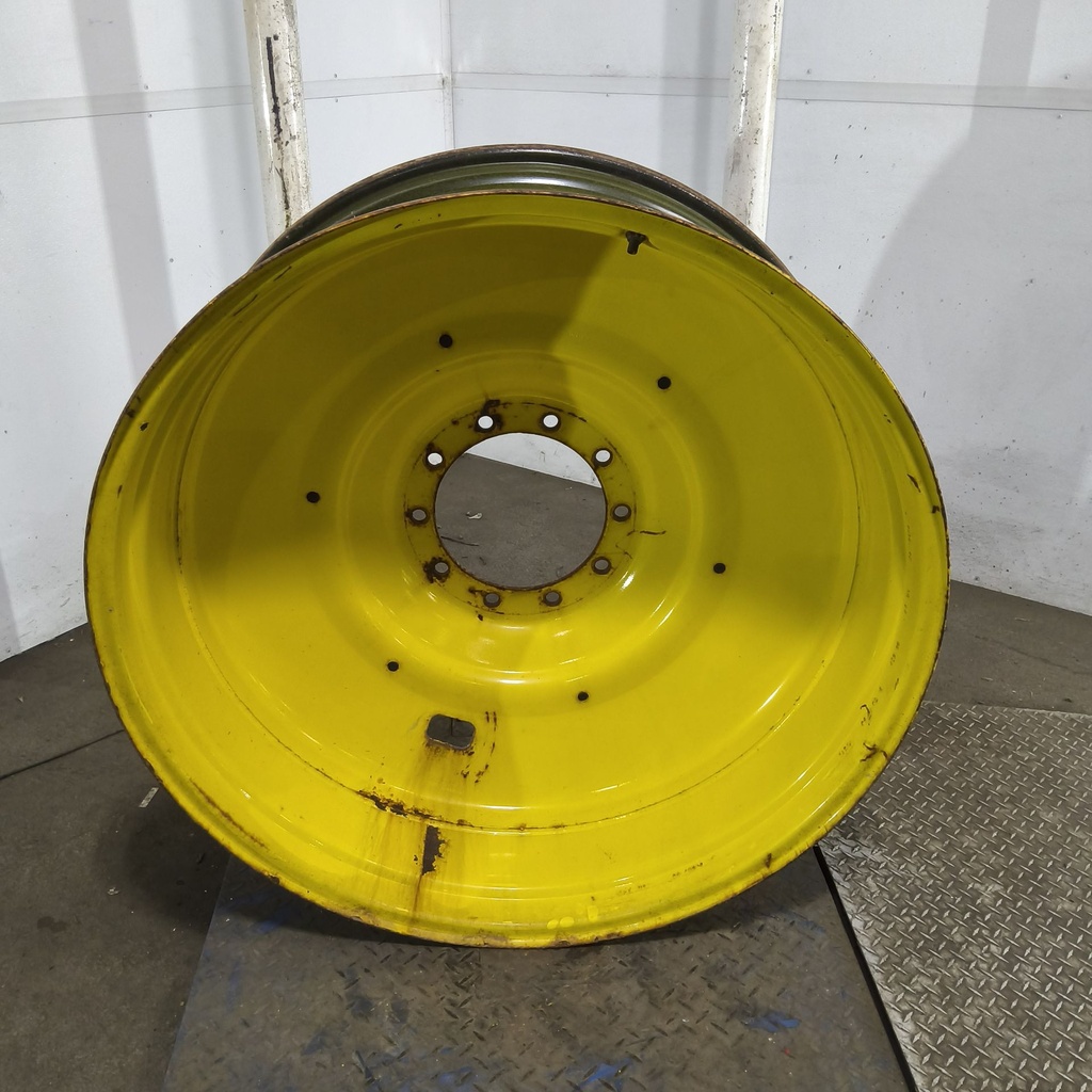 16"W x 42"D, John Deere Yellow 10-Hole Formed Plate , -6.88" Offset