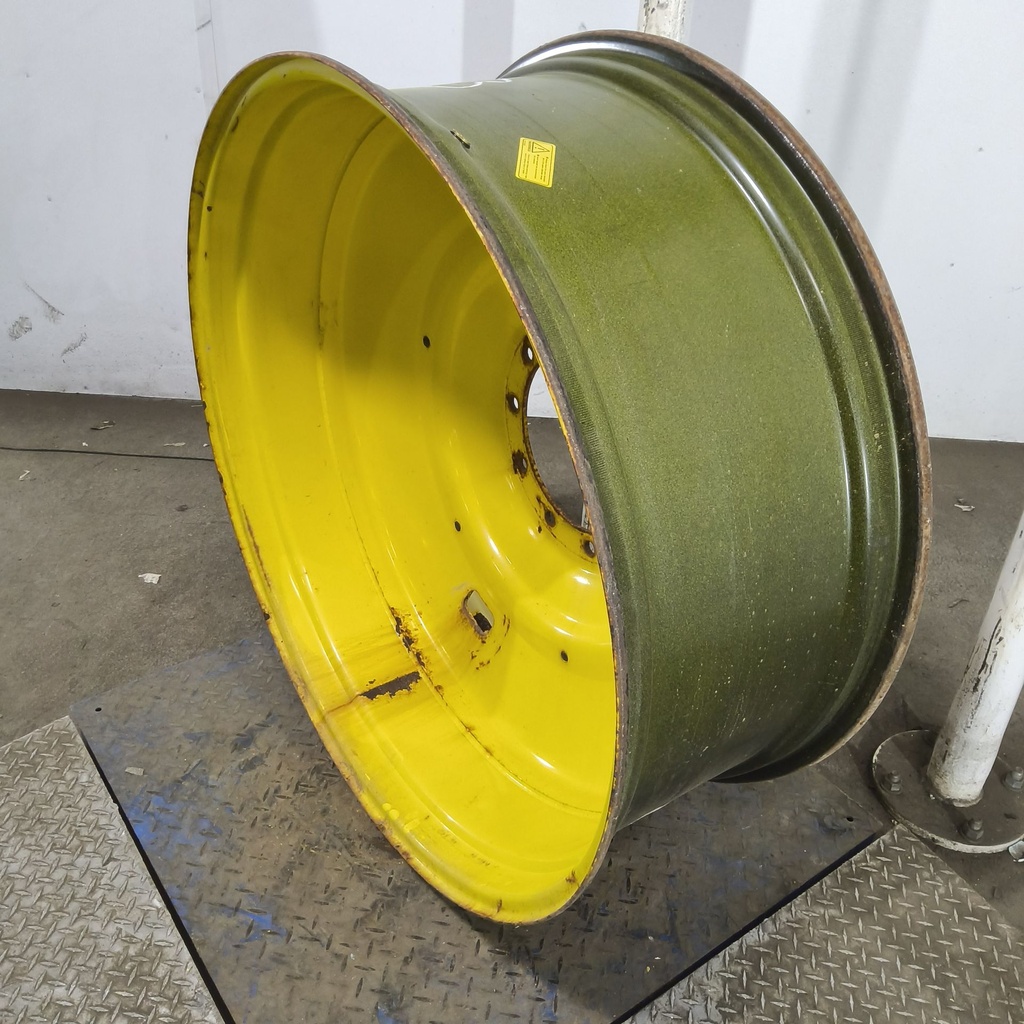 16"W x 42"D, John Deere Yellow 10-Hole Formed Plate , -6.88" Offset