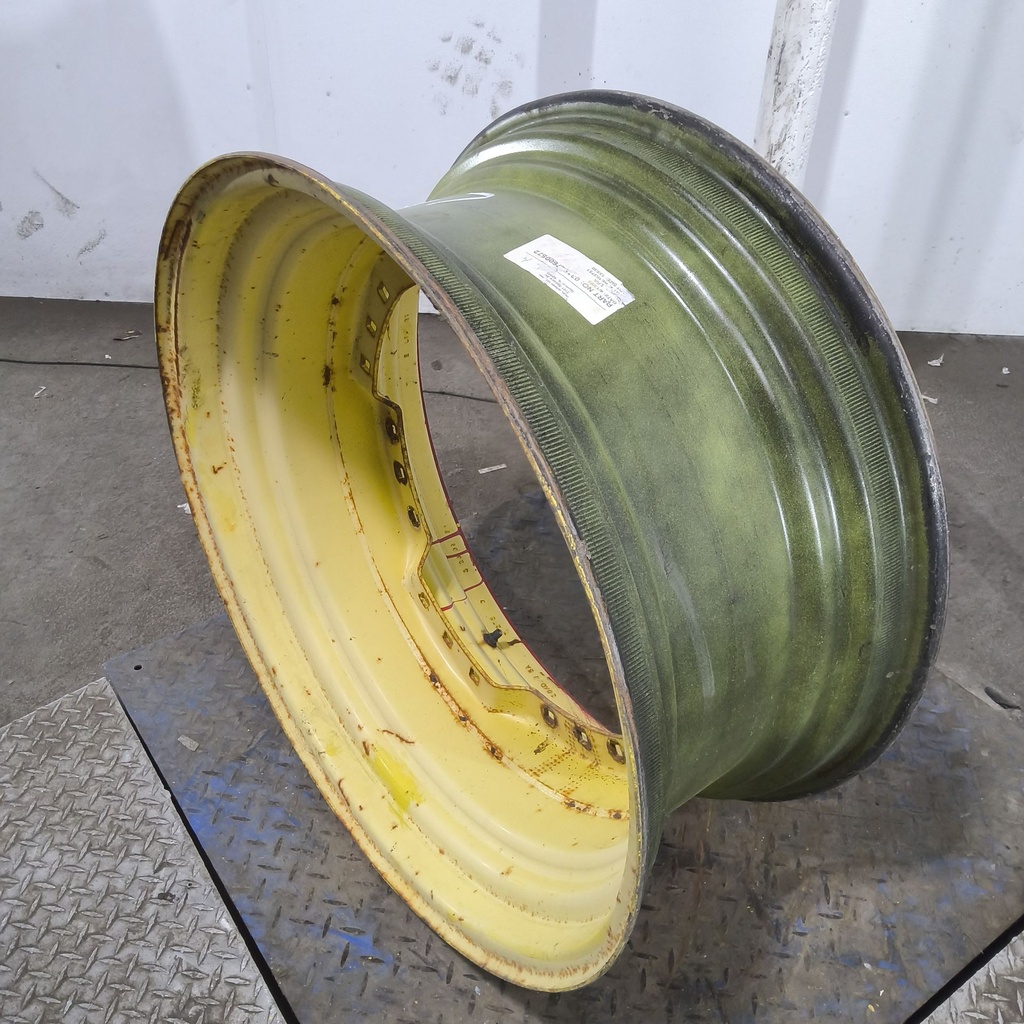 13"W x 30"D, John Deere Yellow 12-Hole Waffle Wheel (Groups of 3 bolts)