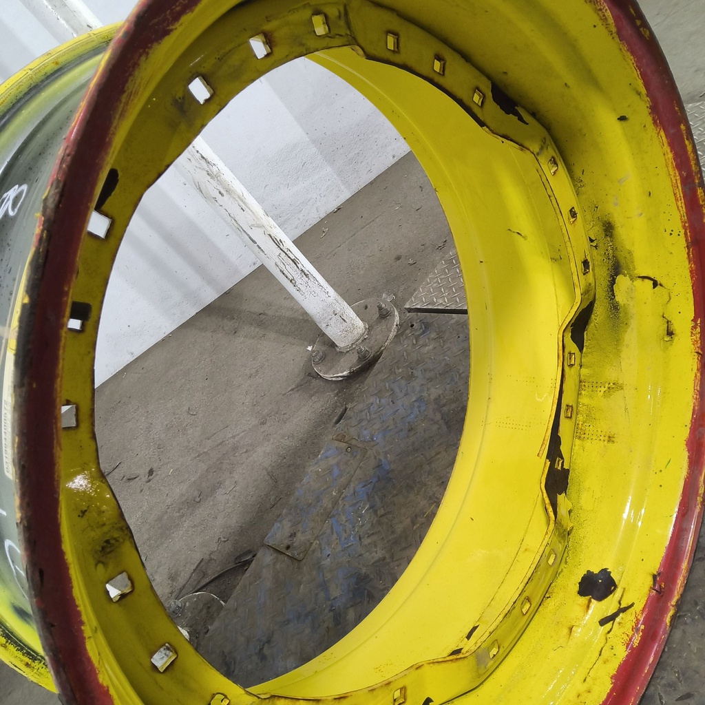 15"W x 34"D, John Deere Yellow 12-Hole Waffle Wheel (Groups of 3 bolts)