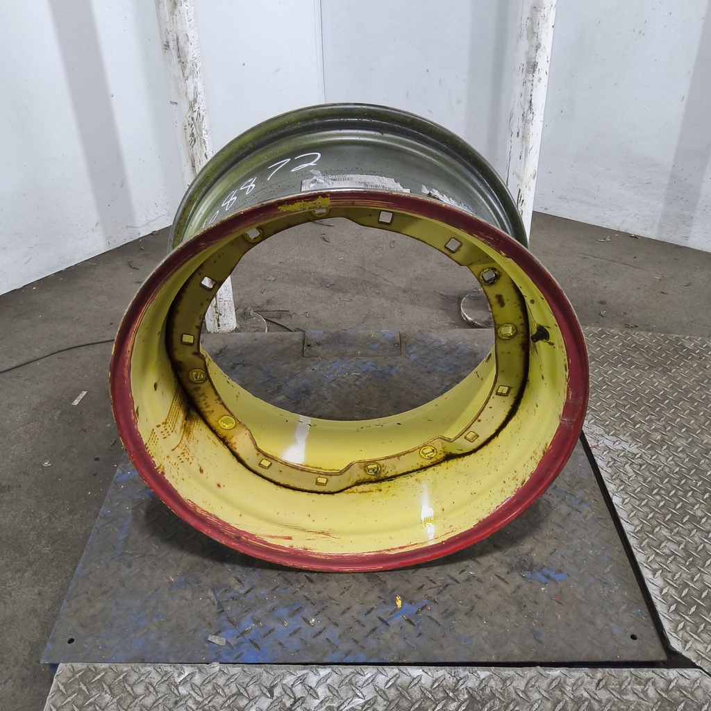 15"W x 26"D, John Deere Yellow 8-Hole Waffle Wheel (Groups of 2 Bolts)
