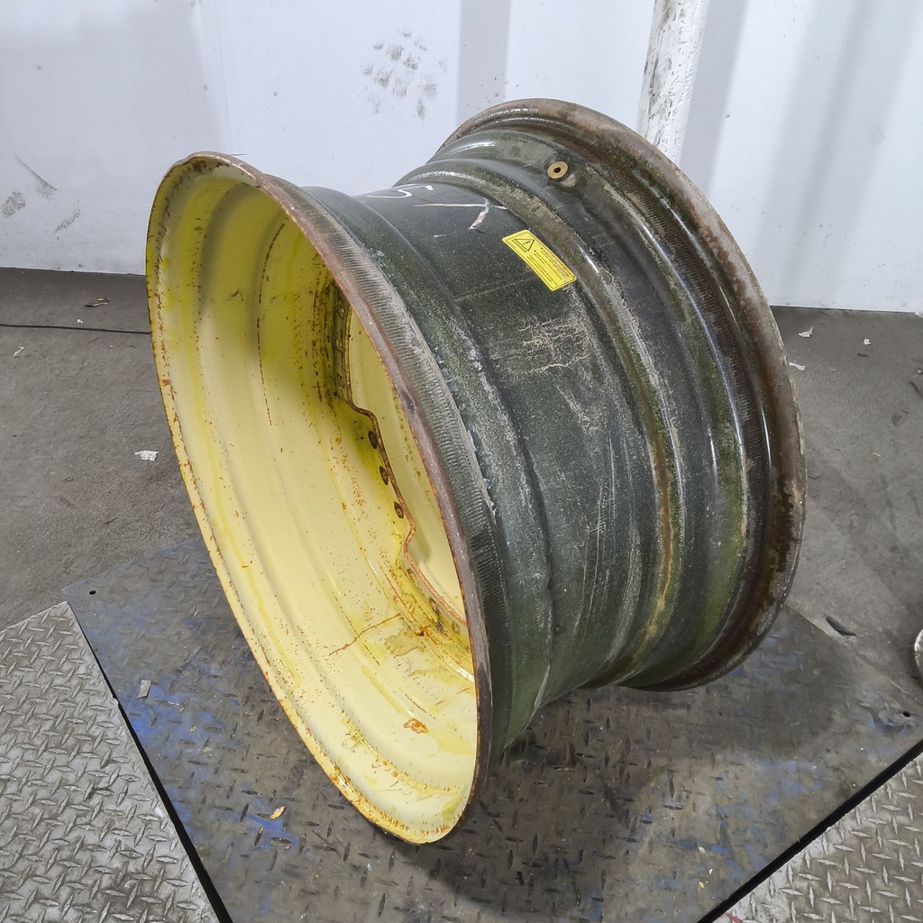 15"W x 30"D, John Deere Yellow 12-Hole Waffle Wheel (Groups of 3 bolts)