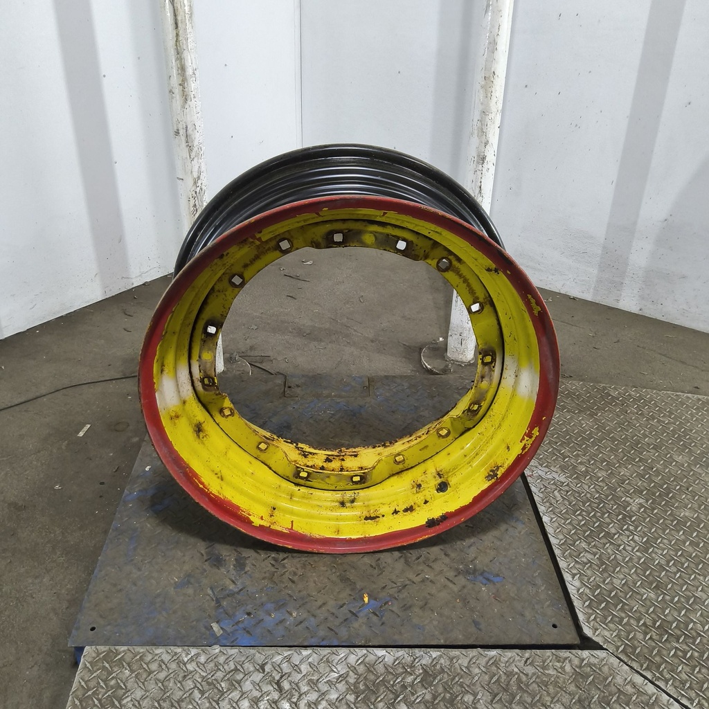 13"W x 30"D, John Deere Yellow 12-Hole Waffle Wheel (Groups of 2 Bolts)