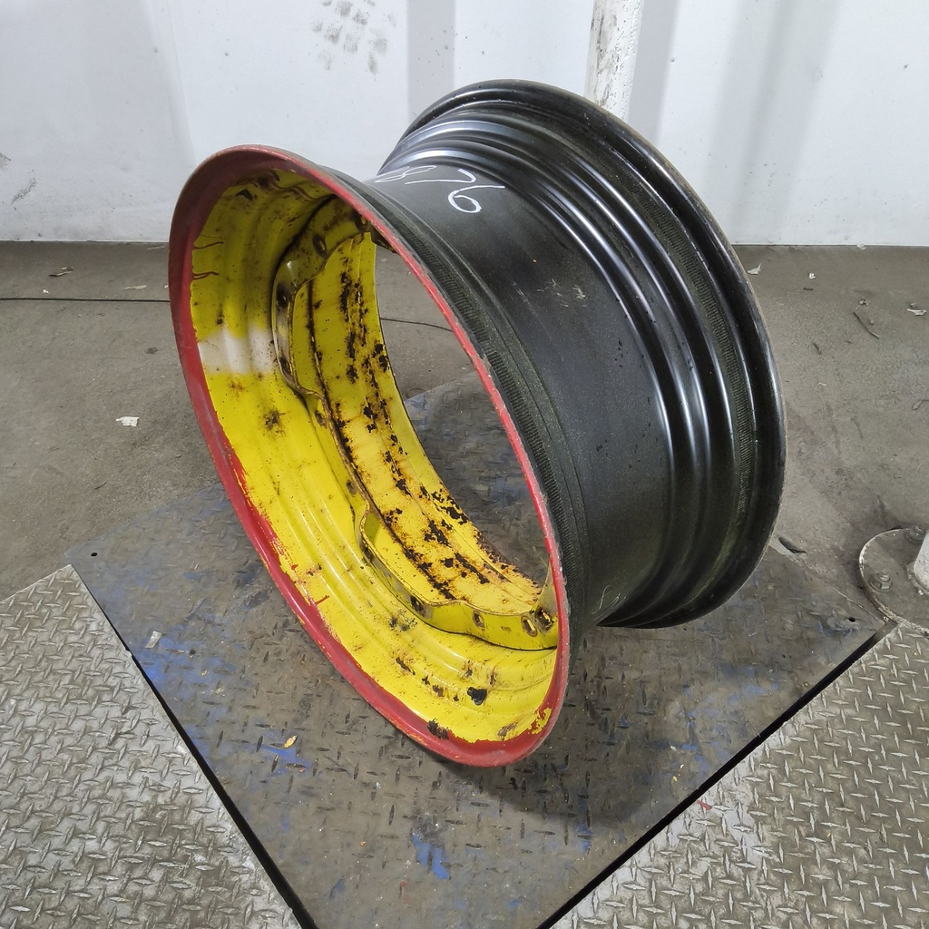13"W x 30"D, John Deere Yellow 12-Hole Waffle Wheel (Groups of 2 Bolts)
