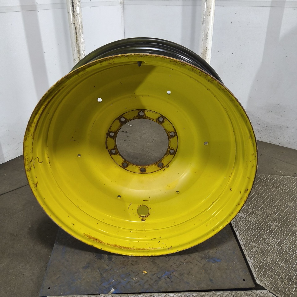 16"W x 38"D, John Deere Yellow 10-Hole Formed Plate , -3.56" Offset