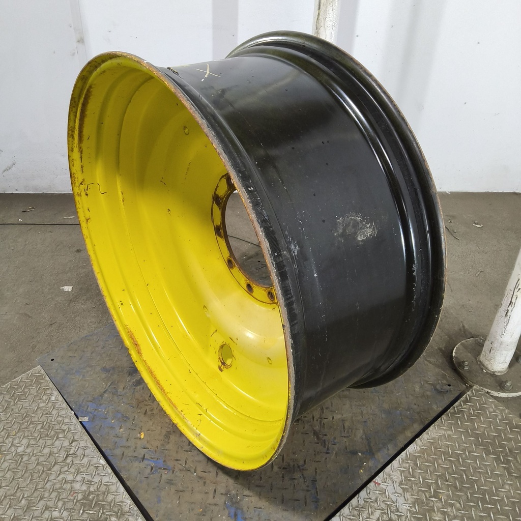 16"W x 38"D, John Deere Yellow 10-Hole Formed Plate , -3.56" Offset