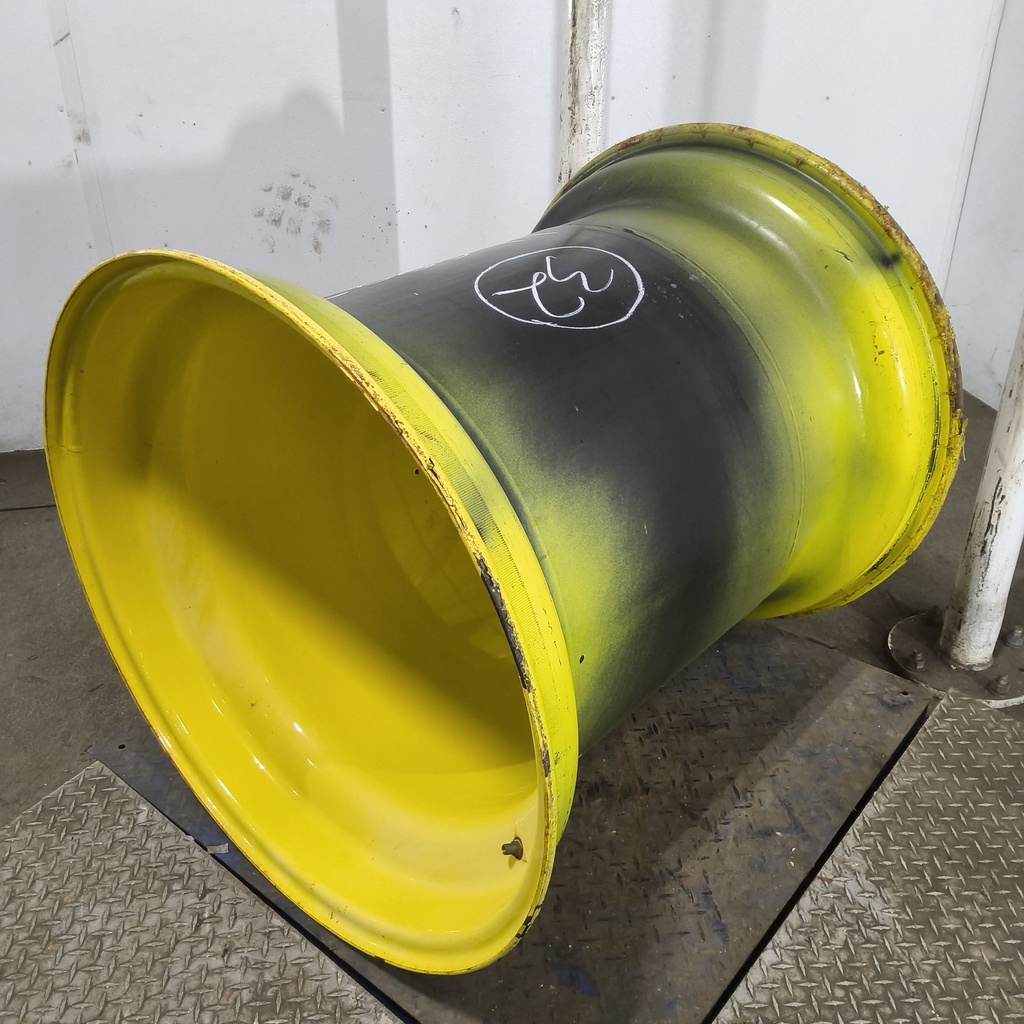 36"W x 32"D, John Deere Yellow 12-Hole Formed Plate , -9.81" Offset