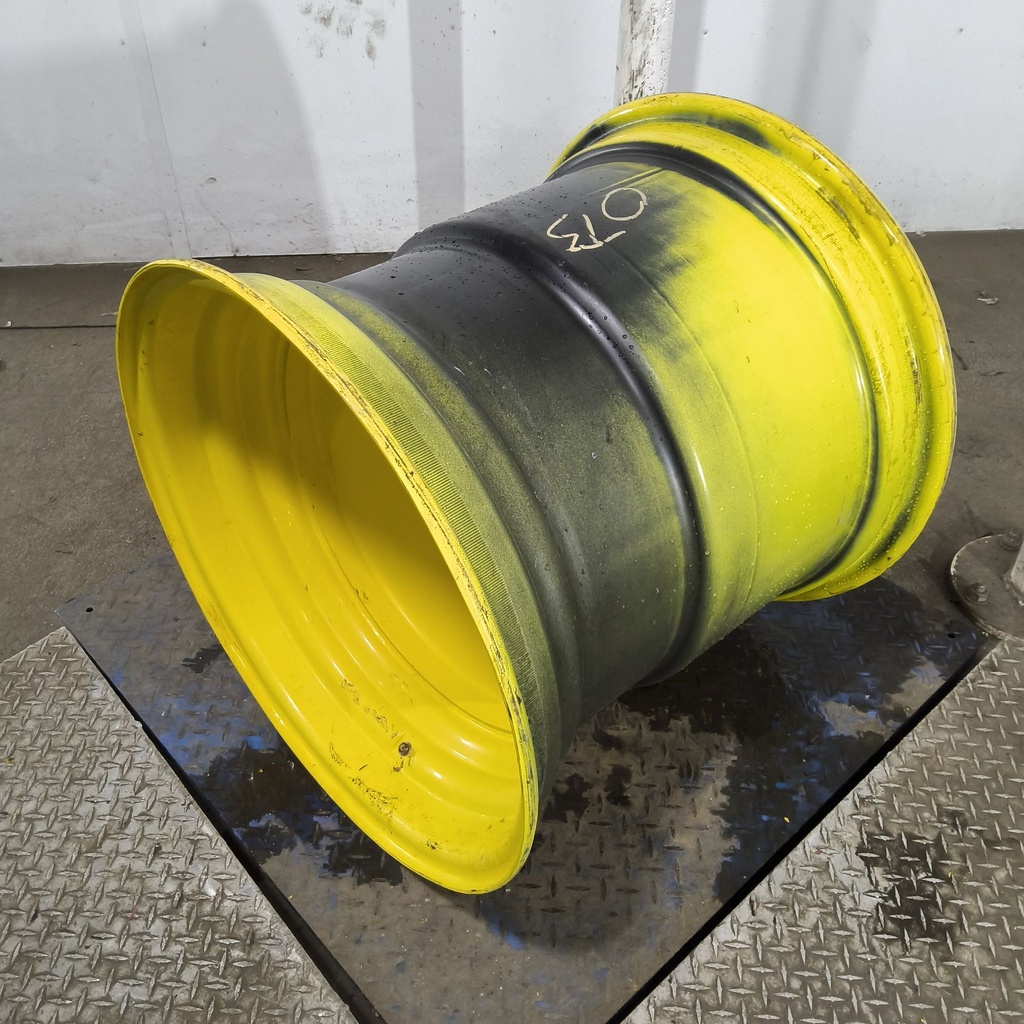 25"W x 26"D, John Deere Yellow 8-Hole Formed Plate , -2.75" Offset