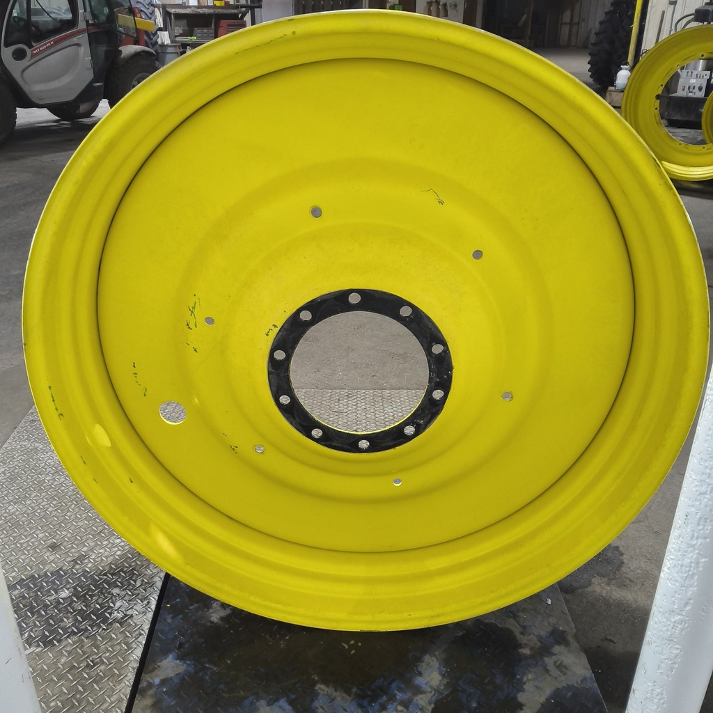 15"W x 50"D, John Deere Yellow 10-Hole Formed Plate , -6.75" Offset