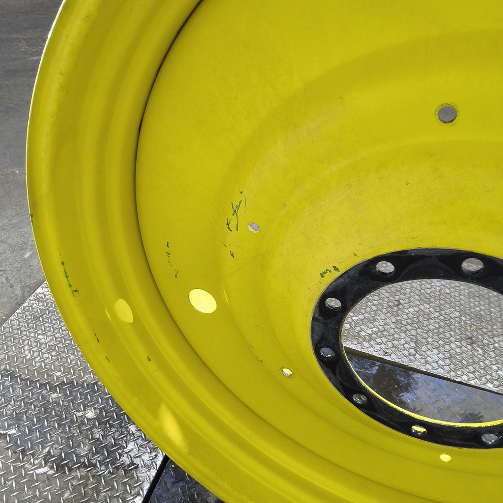 15"W x 50"D, John Deere Yellow 10-Hole Formed Plate , -6.75" Offset