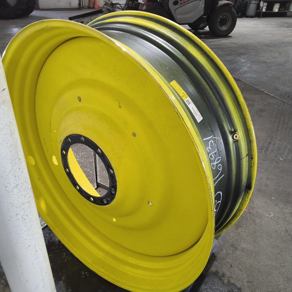 15"W x 50"D, John Deere Yellow 10-Hole Formed Plate , -6.75" Offset